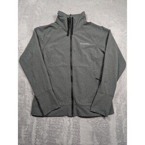 Columbia Jacket Womens Size Medium Gray Soft Shell Windbreaker Outdoor Casual